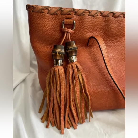 Gucci Orange Leather Tote bag - Picture 2 of 6